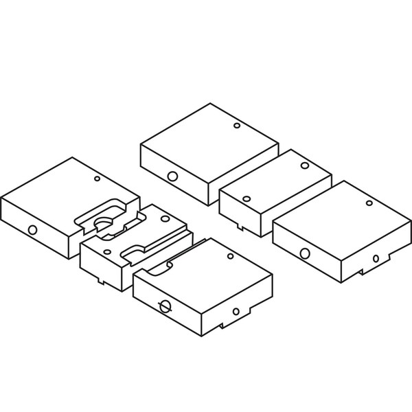 Gs Tooling 6" Machinable Aluminum Fixture Jaws For The TLD-60G/HV Double Clamp Vise - 382602