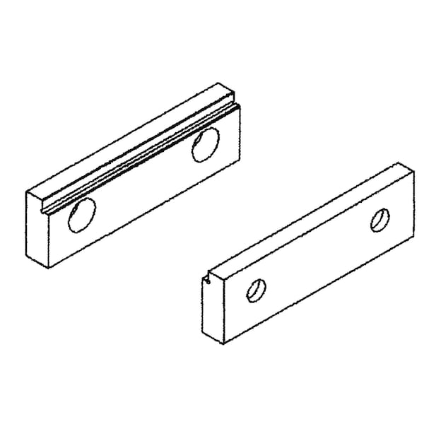 Gs Tooling 4" Machinable Step Jaws For The TLD-40G/HV Double Clamp Vise - 382614