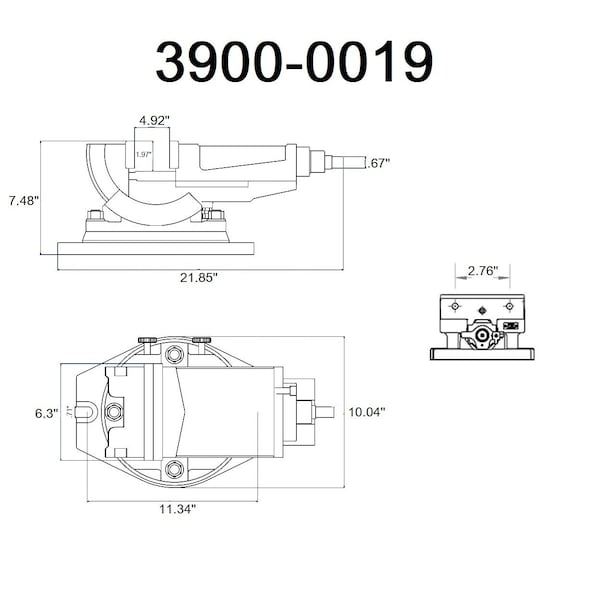 Hhip 6" Angle Vise With 2-Way Swivel Movement - 3900-0019