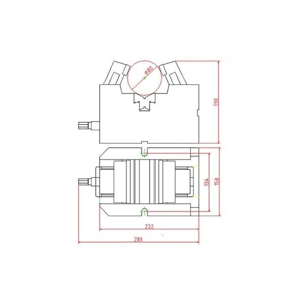 Hhip 4" Horizontal/Vertical Machine Vise - Holds Shafts & Round Parts - 3900-1720