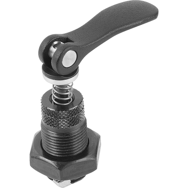 Kipp Eccentric Clamping Module D1=M20X1, 5, Form:B Steel, Black, Comp:Aluminum, Comp:Black - K0754.10200808