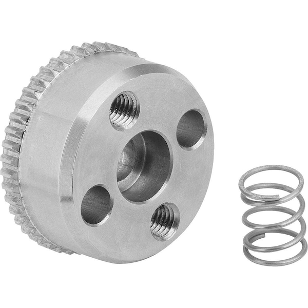 Kipp Engagement Element W. Ext. Toothing, Form:H, D4=23, N=38, H=9, 5, Stainless Bright, Comp:Stainless - K1446.182338