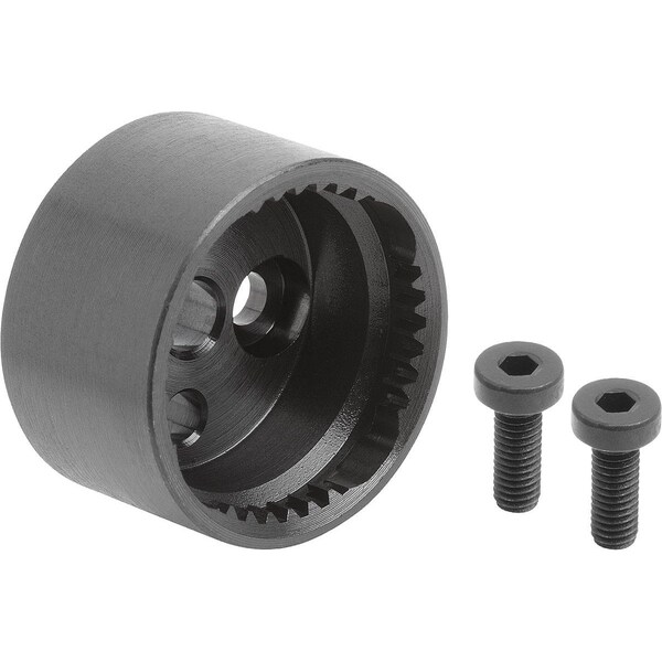 Kipp Engagement Element W Internal Toothing, Form:B, D4=33, N=46, H=19, 5, Steel Blk Oxidized, Comp:Steel - K1446.23346