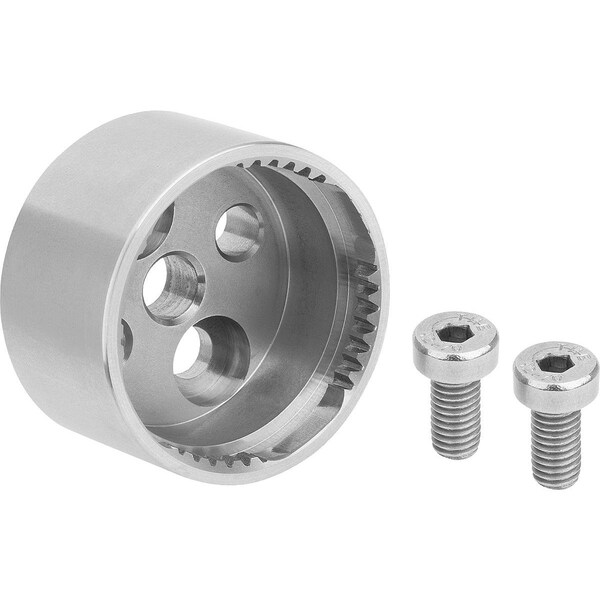 Kipp Engagement Element W Internal Toothing, Form:B, D4=23, N=38, H=13, 5, Ss Bright, Comp:Ss - K1446.122338