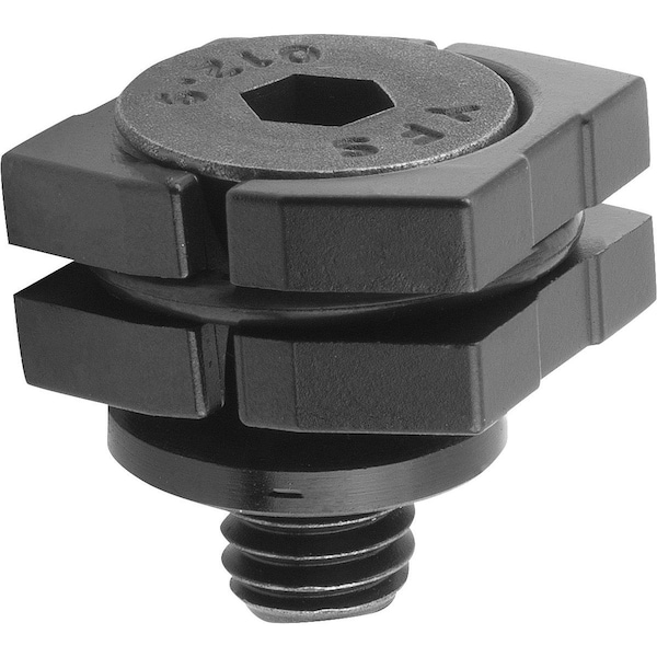 Kipp Wedge Clamp Smooth, Form:A With Csk. Screw D=M06X16, L=9, 3, Steel Hardened And Black Oxid Fi - K1167.11506