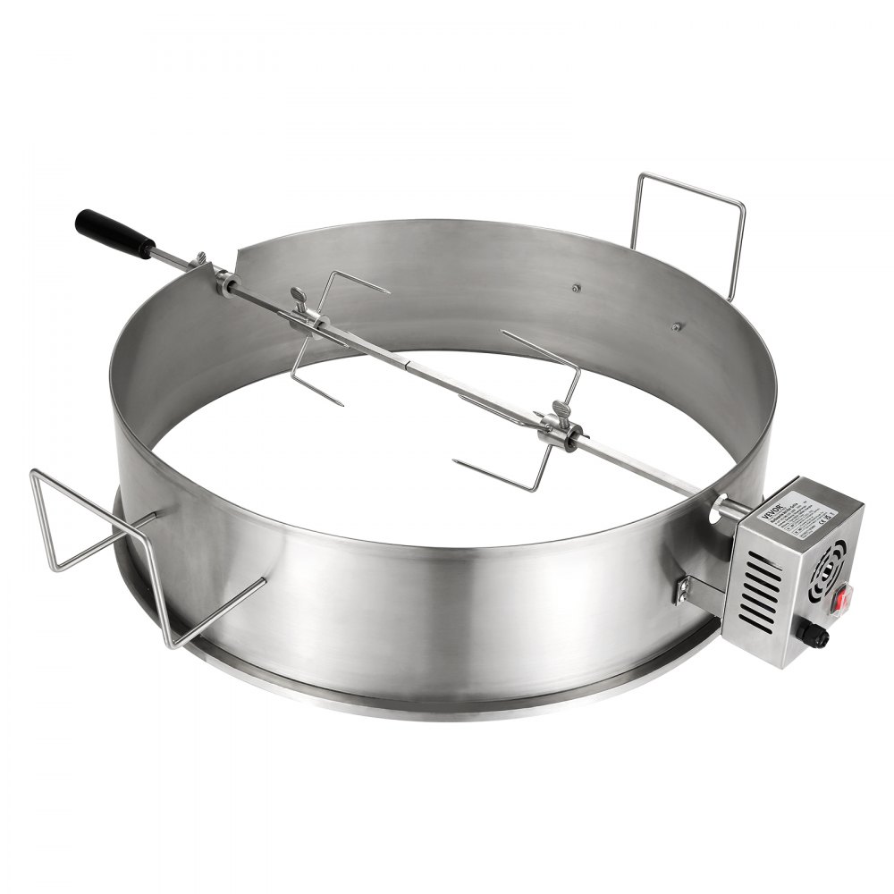 VEVOR BBQ Rotisserie Ring Kit for 22" Kettle Charcoal Grills Stainless Steel - YXDGKC2259W26TQN8V1