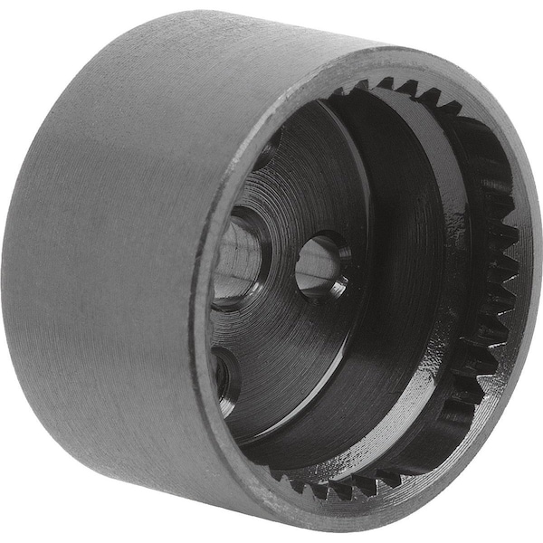 Kipp Engagement Element With Internal Toothing, Form:D, D4=33, N=46, H=19, 5, Steel Black Oxidized - K1446.43346