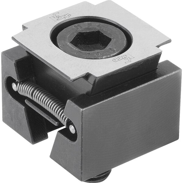 Kipp Wedge Clamp Narrow, Smooth B=40, Carbon Steel Black Hardened - K0039.1116