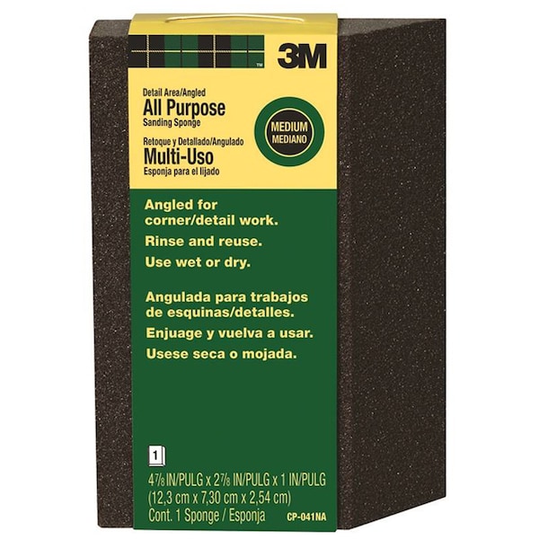 3M 4-7/8" x 2-7/8" SandBlaster Esponja de Lijado Angular para Detalles de Área Mediana - CP-041
