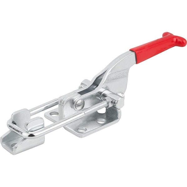 Kipp Latch-Action Clamp With Fixed Jaw Standard, F1=3000, Form:B, Steel Electro Zinc-Plated, Comp:Plastic - K1261.03000