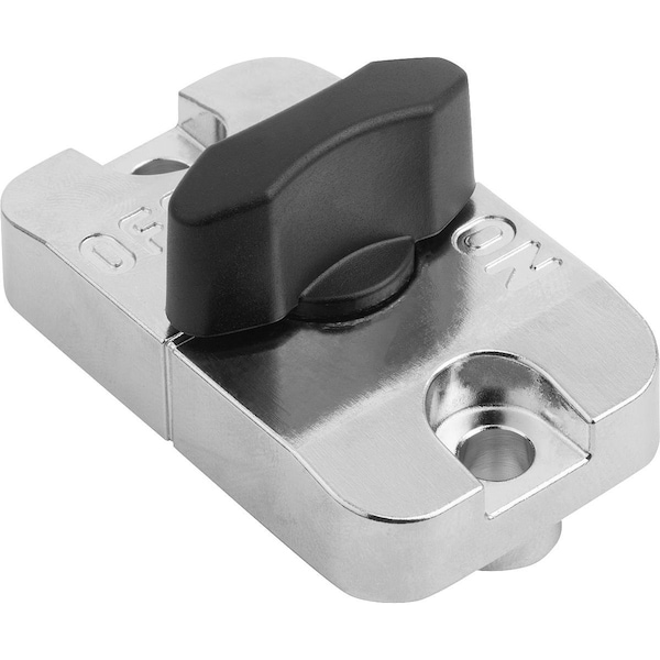 Kipp Sliding Clamp Oblong Hole Zinc, Black, Comp:Thermoplastic T=6 - K1070.61