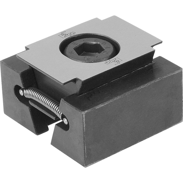 Kipp Wedge Clamp Wide, With Machining Allowance B=48, Carbon Steel Black Tempered - K0649.3216