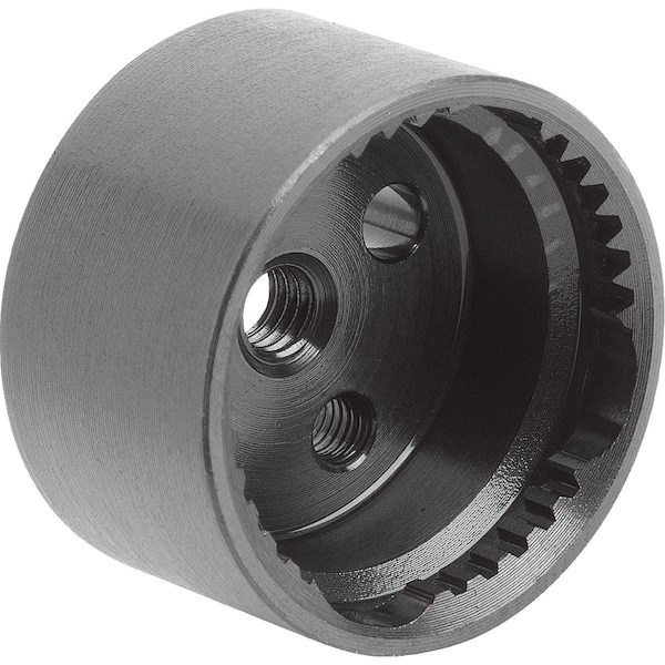 Kipp Engagement Element With Internal Toothing, Form:C, D4=33, N=46, H=19, 5, Steel Black Oxidized - K1446.33346