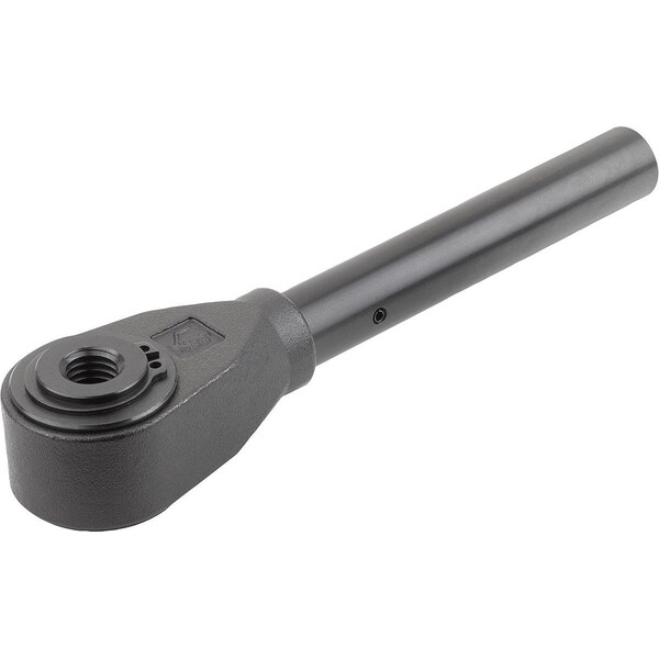 Kipp Clamp Size:1 M12, A=150, Form:0°, Carbon Steel Black Oxidized, Comp:Free-Cutting Steel - K0128.312
