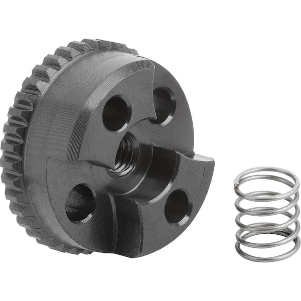 Kipp Engagement Element W. Ext. Toothing, Form:E, D4=23, N=38, H=9, 5, Steel Blk Oxidized, Comp:Stainless - K1446.52338