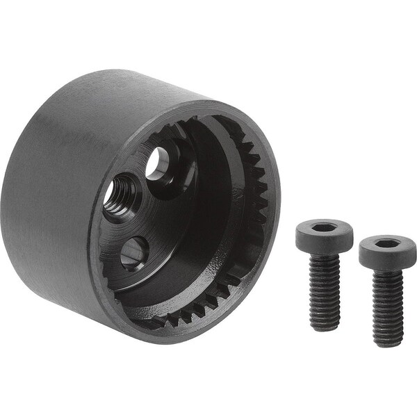 Kipp Engagement Element W Internal Toothing, Form:A, D4=23, N=38, H=13, 5, Steel Blk Oxidized, Comp:Steel - K1446.12338