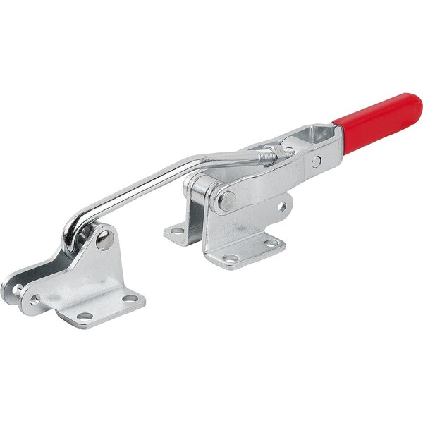 Kipp Hook Clamp L=287, 5 Steel, With Fixed Jaw, Comp:Red - K1270.04000