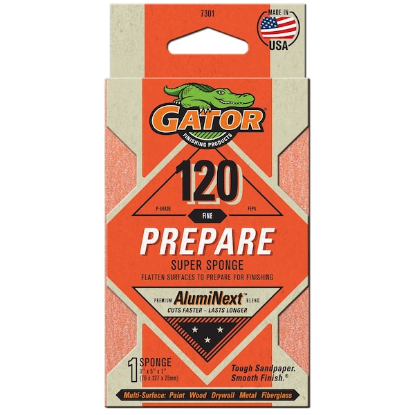 Gator Finishing AlumiNext Sandpaper Prepare Super Sponge, 120 Fine Grit - 7301

Preparación de lija Gator Finishing AlumiNext con Super Esponja, 120 de grano fino - 7301