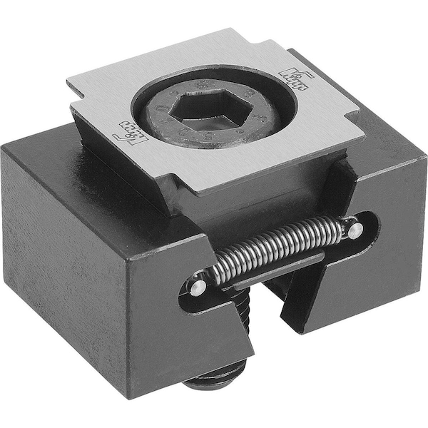 Kipp Wedge Clamp Narrow, With Machining Allowance B=24, Carbon Steel Black Tempered - K0649.3108