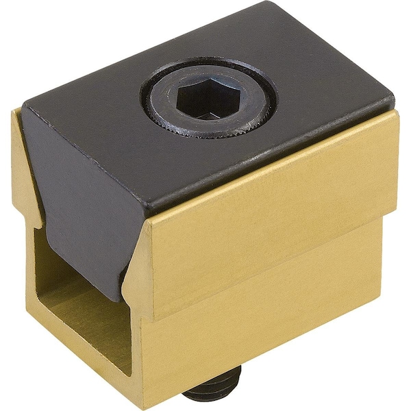 Kipp Wedge Clamp D=M08, L=31, 7, Aluminum Anodized, Comp:Mild Steel Black Oxidized - K0037.08