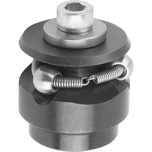 Kipp Centring Clamp Form:A W. Ball, D=11, 7, D1=M04, D4=4, 3, Steel Hardened And Black Oxid Fi, Comp:Steel - K0358.101203