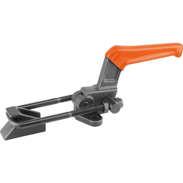 Kipp Latch-Action Clamp Steel, With Fixed Jaw, Comp:Plastic, Comp:Orange - K0081.1900