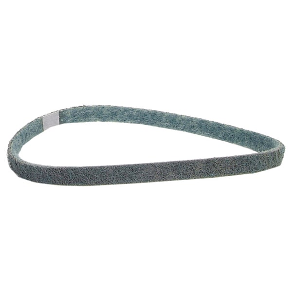 Norton Abrasives Sanding Belt, 1/4 pulgadas de ancho, 18 pulgadas de largo, No tejido, Óxido de aluminio, 360 Grit, Muy Fino, Preparación Rápida, Azul - 66623333511