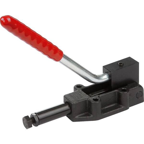 Kipp Push-Pull Clamp Heavy Vers, F1=12100, F2=50000, Steel Phosphated, Comp:Plastic Comp:Red - K0088.500003
