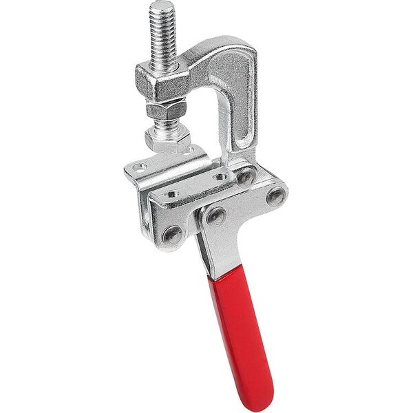 Kipp Pull Clamp, Standard, F1=3400, Fixed Clamping Spindle 1/2-13X2, 5, Steel Galvanized, Comp:Plastic - K1439.03400
