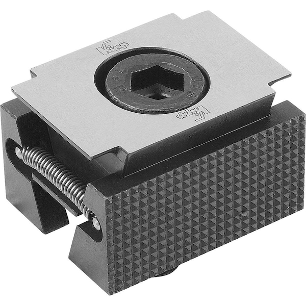 Kipp Wedge Clamp Wide, Serrated B=48, Carbon Steel Black Hardened - K0039.2216