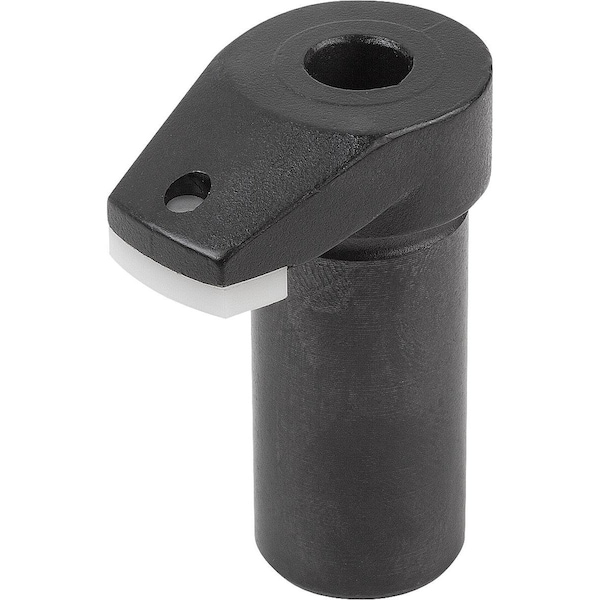 Kipp Hook Clamp With Protective Insert, Form:B Carbon Steel, Comp:Polyacetal, D=32 - K0012.2112