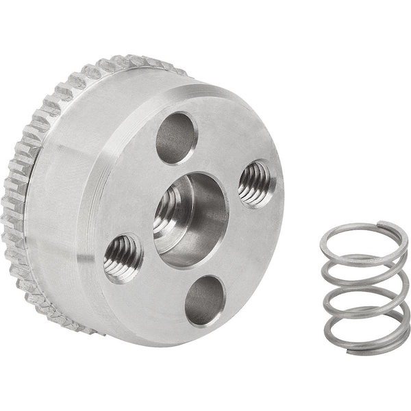 Kipp Engagement Element W. Ext. Toothing, Form:G, D4=33, N=46, H=13, Stainless Bright, Comp:Stainless - K1446.173346
