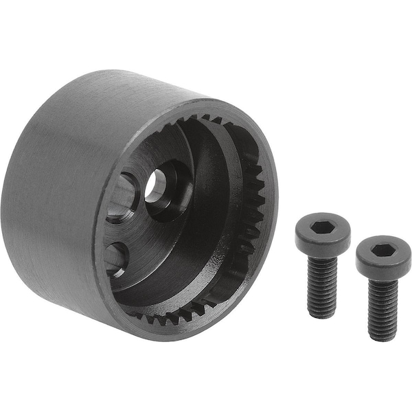 Kipp Engagement Element W Internal Toothing, Form:B, D4=23, N=38, H=13, 5, Steel Blk Oxidized, Comp:Steel - K1446.22338