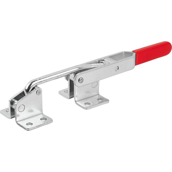 Kipp Hook Clamp L=337, 5 Steel, With Fixed Jaw, Comp:Red - K1270.05000