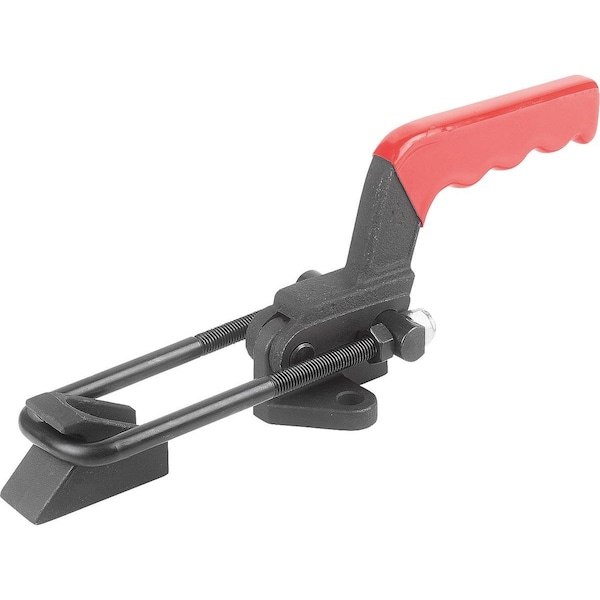 Kipp Latch-Action Clamp, Horizontal With Fixed Jaw, Heavy-Duty Version, F2=40000, Steel Galvanized And - K1262.040000