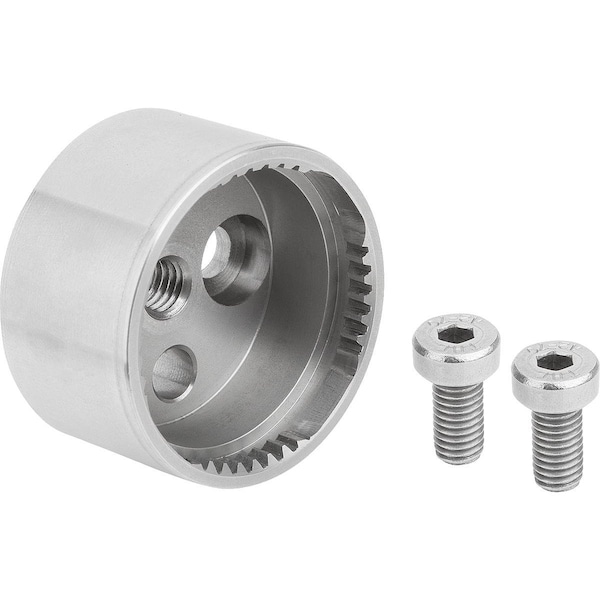 Kipp Engagement Element W Internal Toothing, Form:A, D4=33, N=46, H=19, 5, Ss Bright, Comp:Ss - K1446.113346
