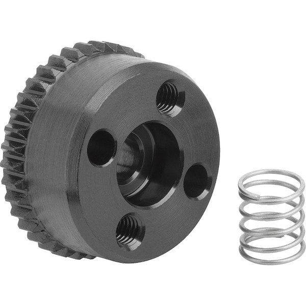 Kipp Engagement Element W. Ext. Toothing, Form:H, D4=33, N=46, H=13, Steel Black Oxidized, Comp:Stainless - K1446.83346