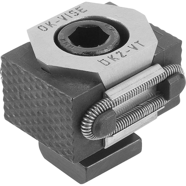 Kipp Wedge Clamp Serrated, B=41 For T-Slot G=14, Tool Steel Hardened, Black Oxide - K0040.1214