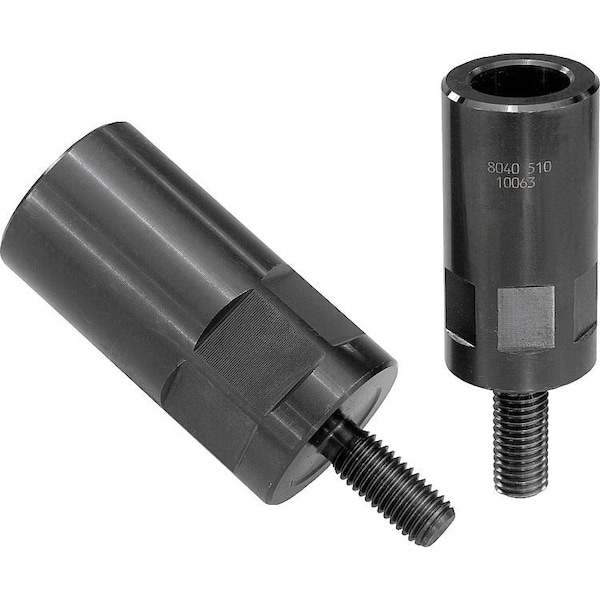Kipp Clamping Hook Holder, Form:B With Hexagon, D1=M12, D2=M12, L=80 - K0017.12080