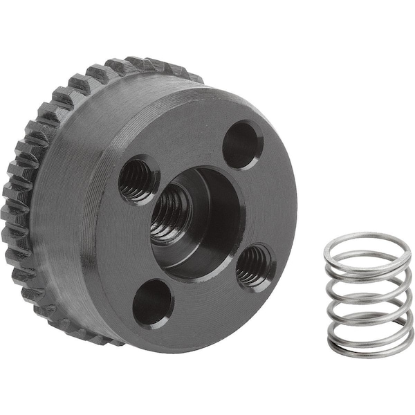 Kipp Engagement Element W. Ext. Toothing, Form:G, D4=33, N=46, H=13, Steel Black Oxidized, Comp:Stainless - K1446.73346