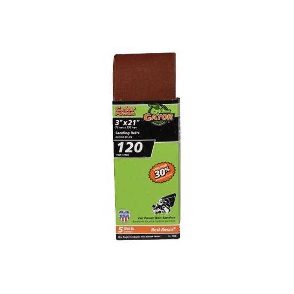 Gator Finishing 5PK 3x21 120G Sand Belt - 7010GA