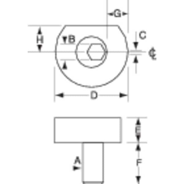 Mitee-Bite Products Mach. Fixture Clamp, No Lock Plate, 5/8-11 - 60203