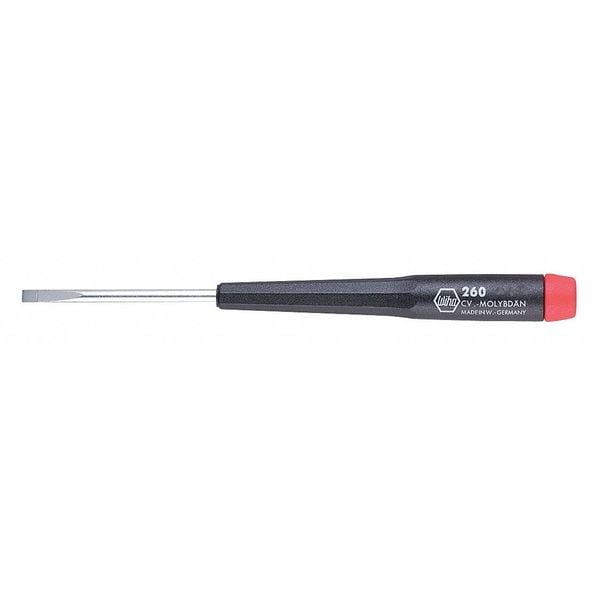 Wiha Screwdriver, Round Shank, 6-3/4" Overall L - 26032
