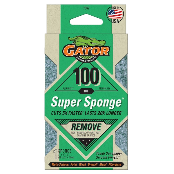 Gator Finishing AlumiNext Sandpaper Remove Super Sponge, 100 Fine Grit - 7362

Lija de AlumiNext de Gator Finishing con Super Esponja Removedora, 100 de Grano Fino - 7362