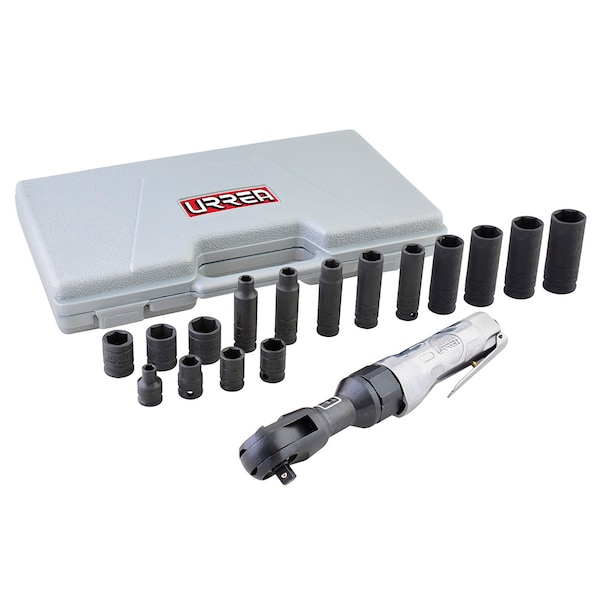 Urrea Air ratchet set with sockets in inches - UP886K