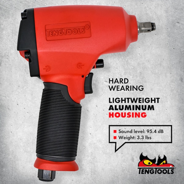 Teng Tools 3/8" Drive Reversible High Torque Aluminum Air Impact - ARWM38