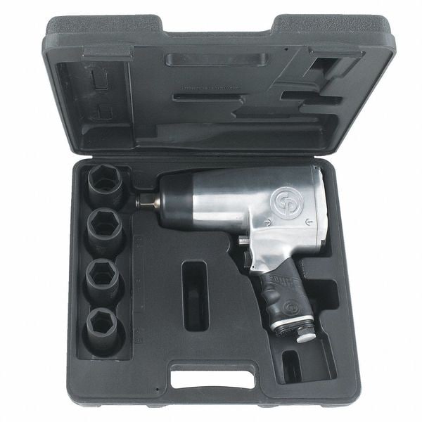 Chicago Pneumatic Kit - 3/4 Inch Air Impact Wrench, Max Torque Reverse Output 1000 ft. lbf, 4200 RPM, Pin Clutch - CP772HK