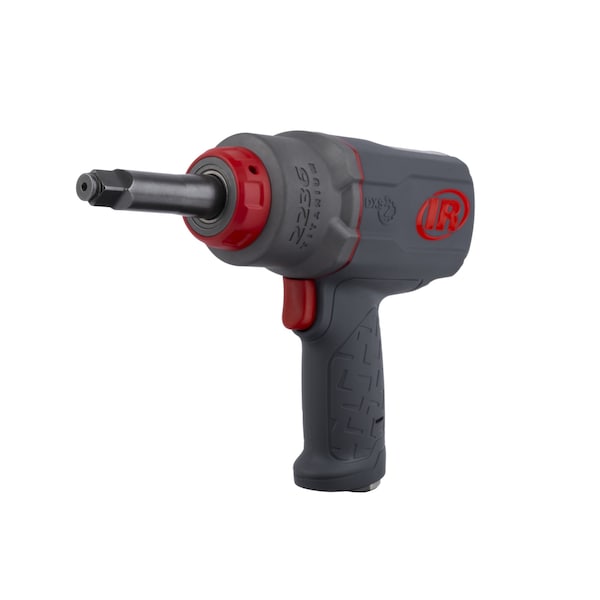 Ingersoll-Rand DXS2 1/2" Air Impact Wrench, 2" Ext Anvil, Quiet, 1500ft-lb, Titanium Hammercase, Friction Ring - 2236QTIMAX-2
