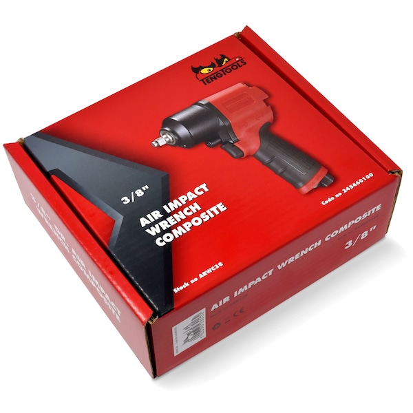 Teng Tools 3/8" Drive Reversible Composite Air Impact Wrench Gun - ARWC38