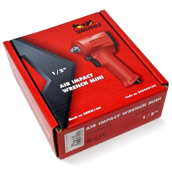Teng Tools 1/2" Drive High Torque Mini Compact Air Impact Wrench - ARWM12M